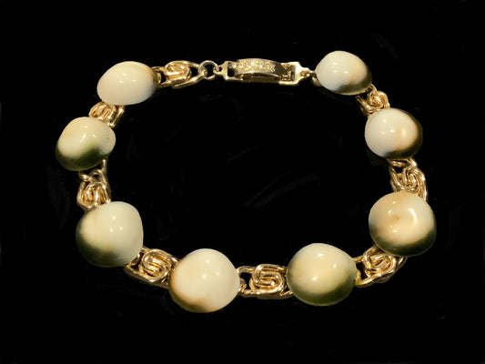 Vintage Operculum Byzantine Chain Bracelet