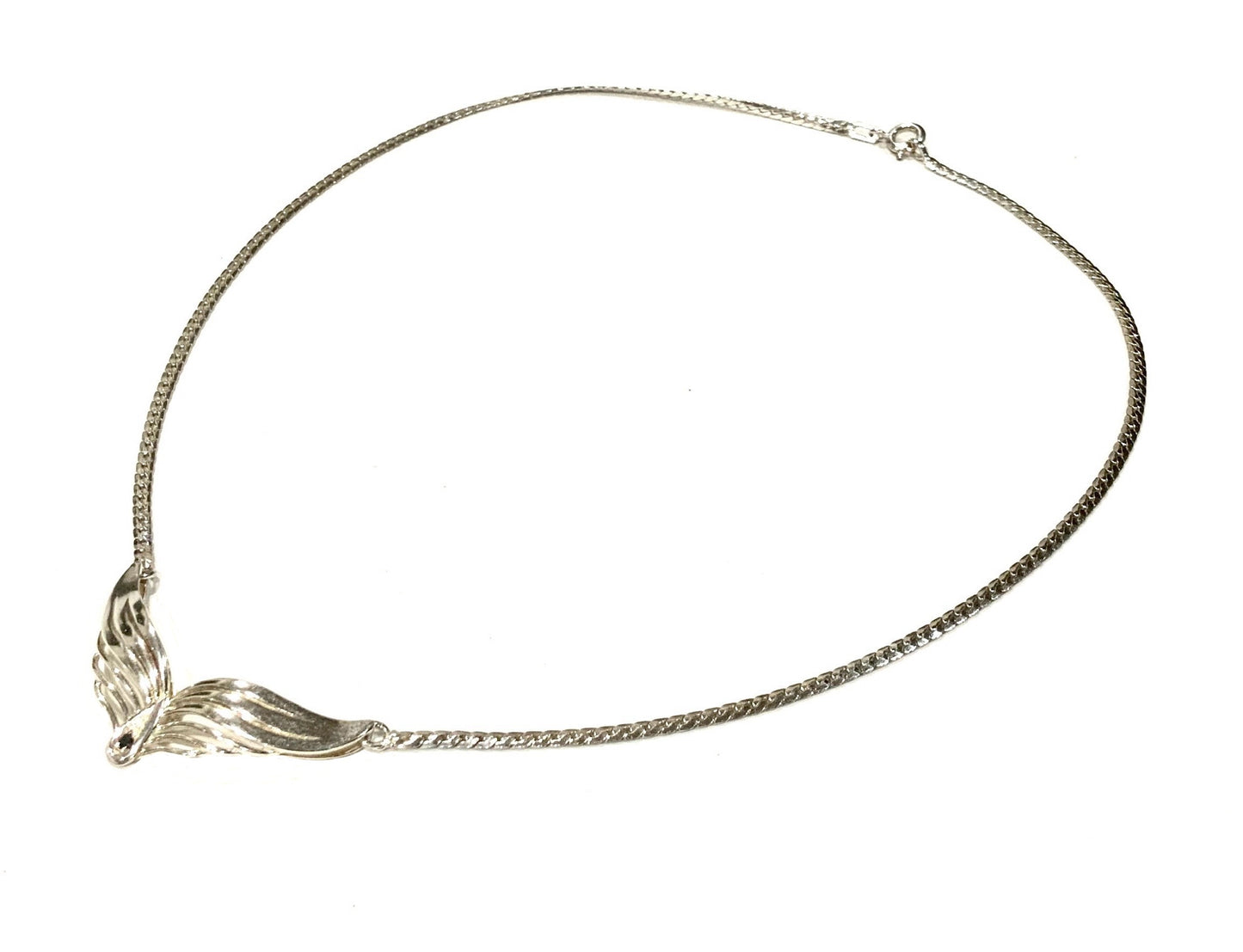 Andreas Daub 925 Sterling Silver Modernist Wings Necklace