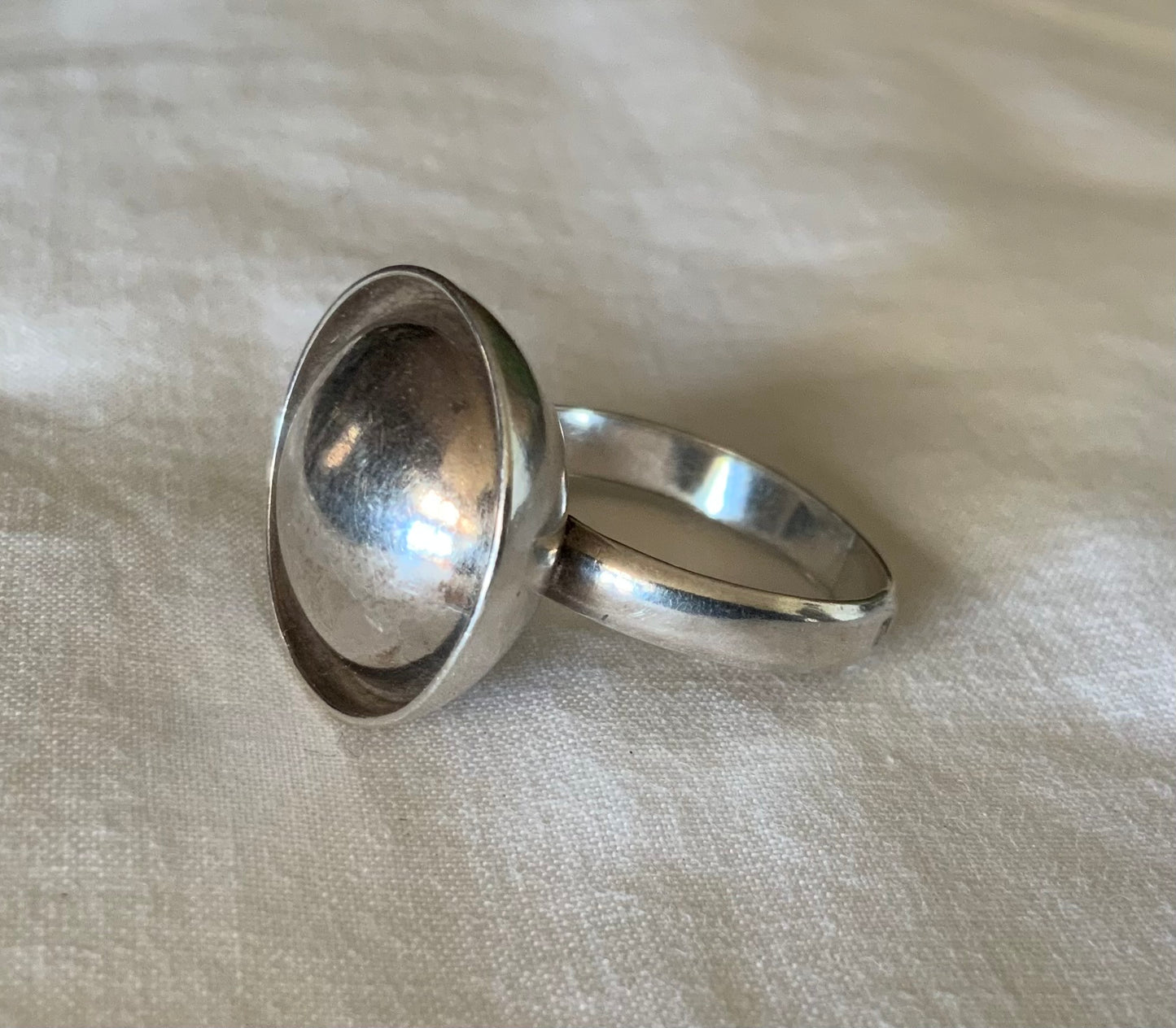 Modernist Sterling Silver 925 Dome Ring POLAND