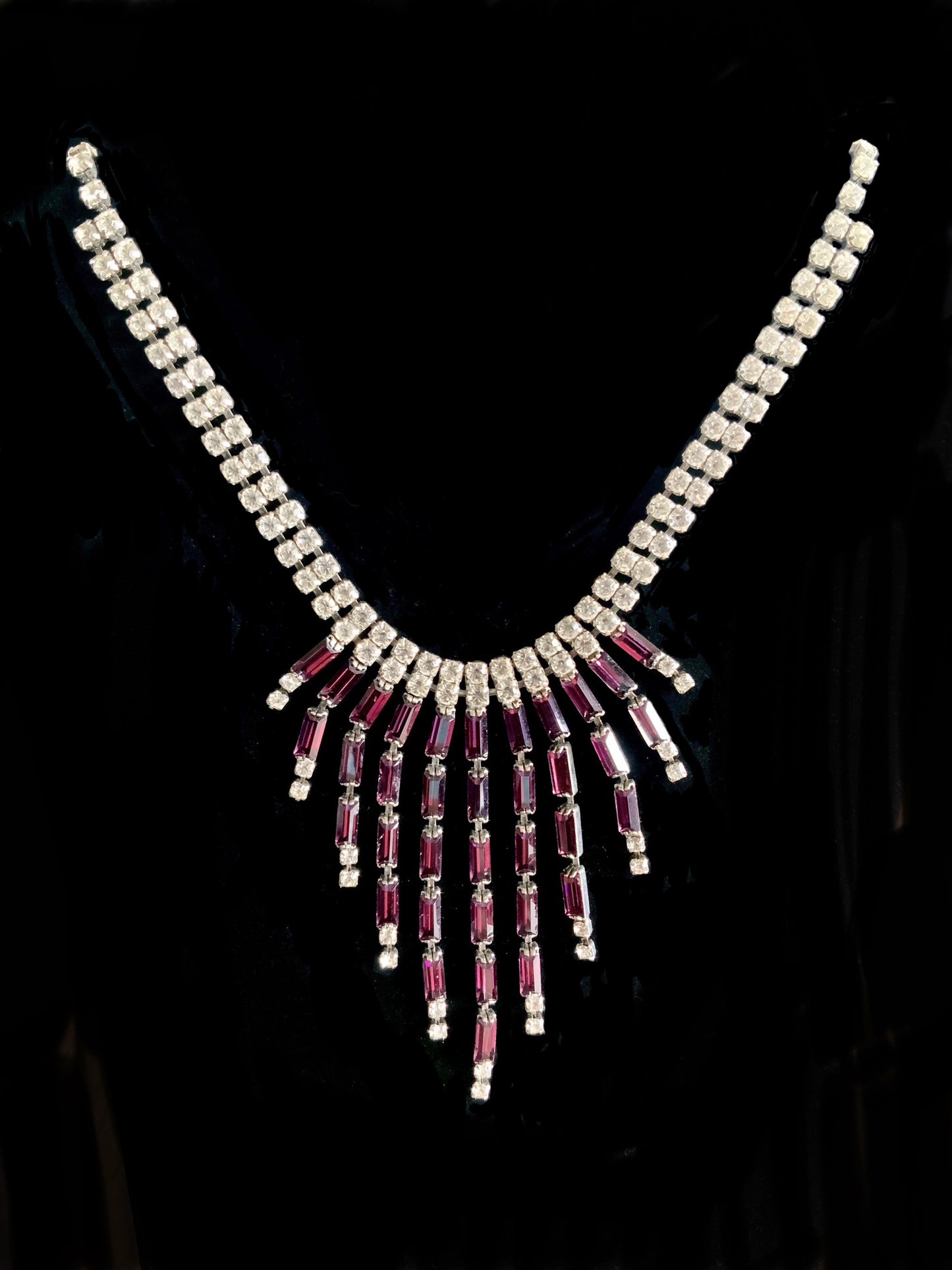 Diamante Sparkly Waterfall Necklace  38 - 45cm Adjustable