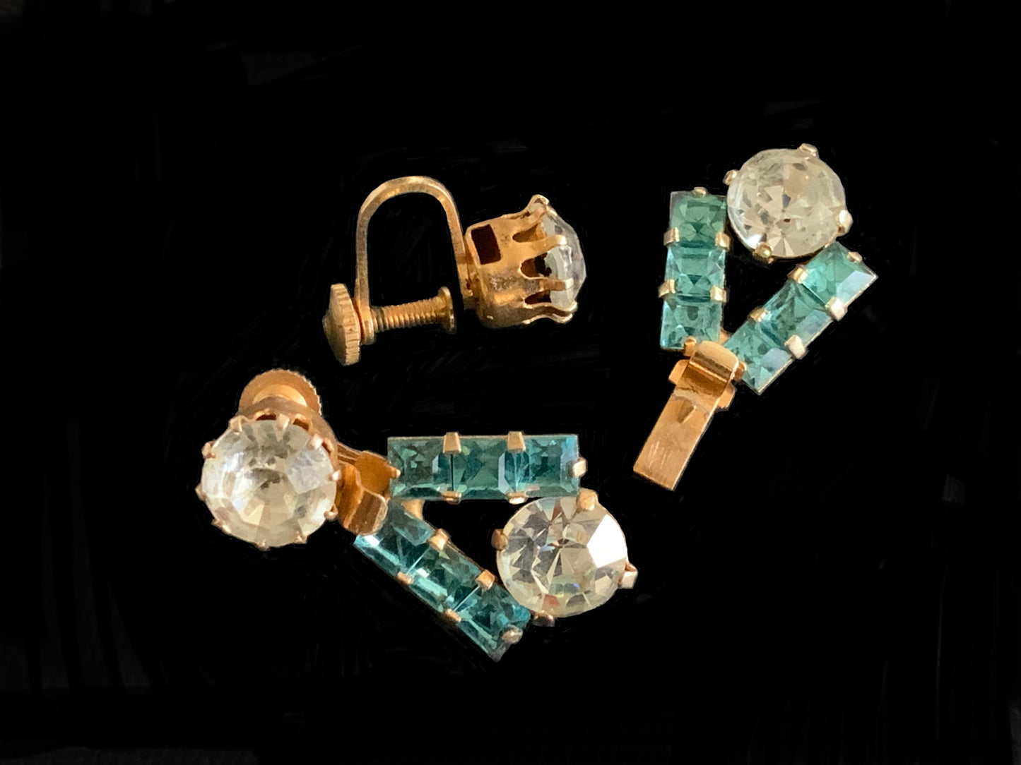 Art Deco Choker Necklace Brooch & Earrings Set Parure