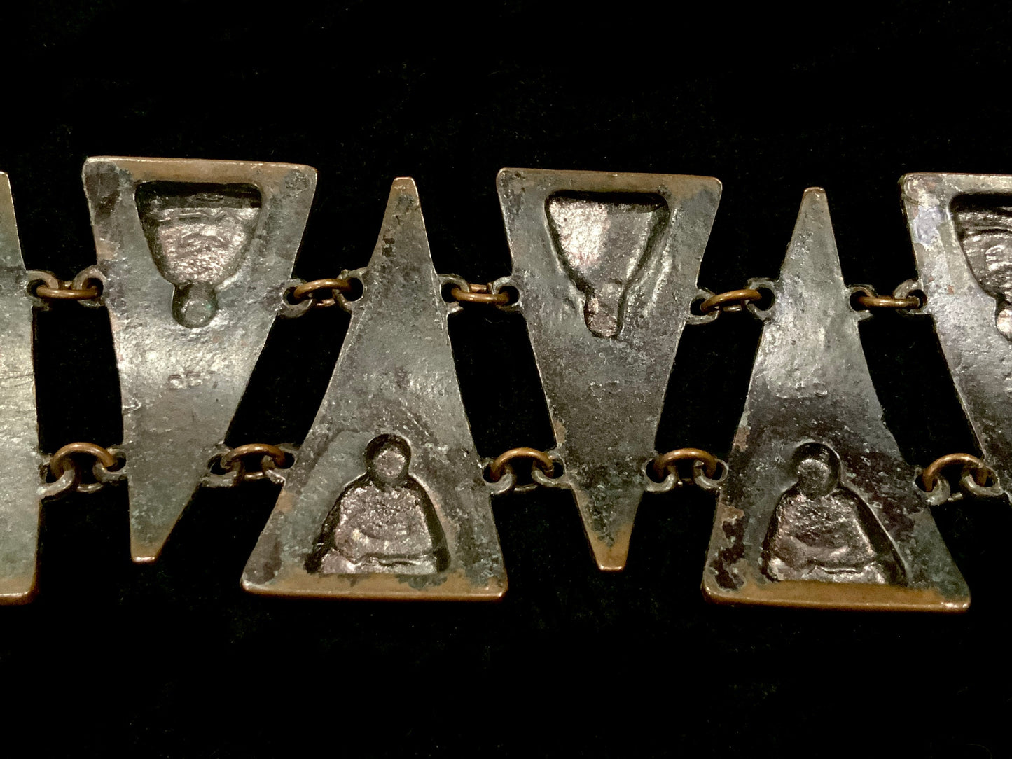 Copper Buddha Link Bracelet W 4.5cm x L 20cm