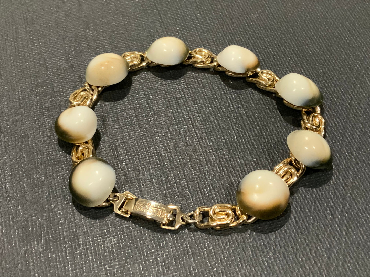 Vintage Operculum Byzantine Chain Bracelet