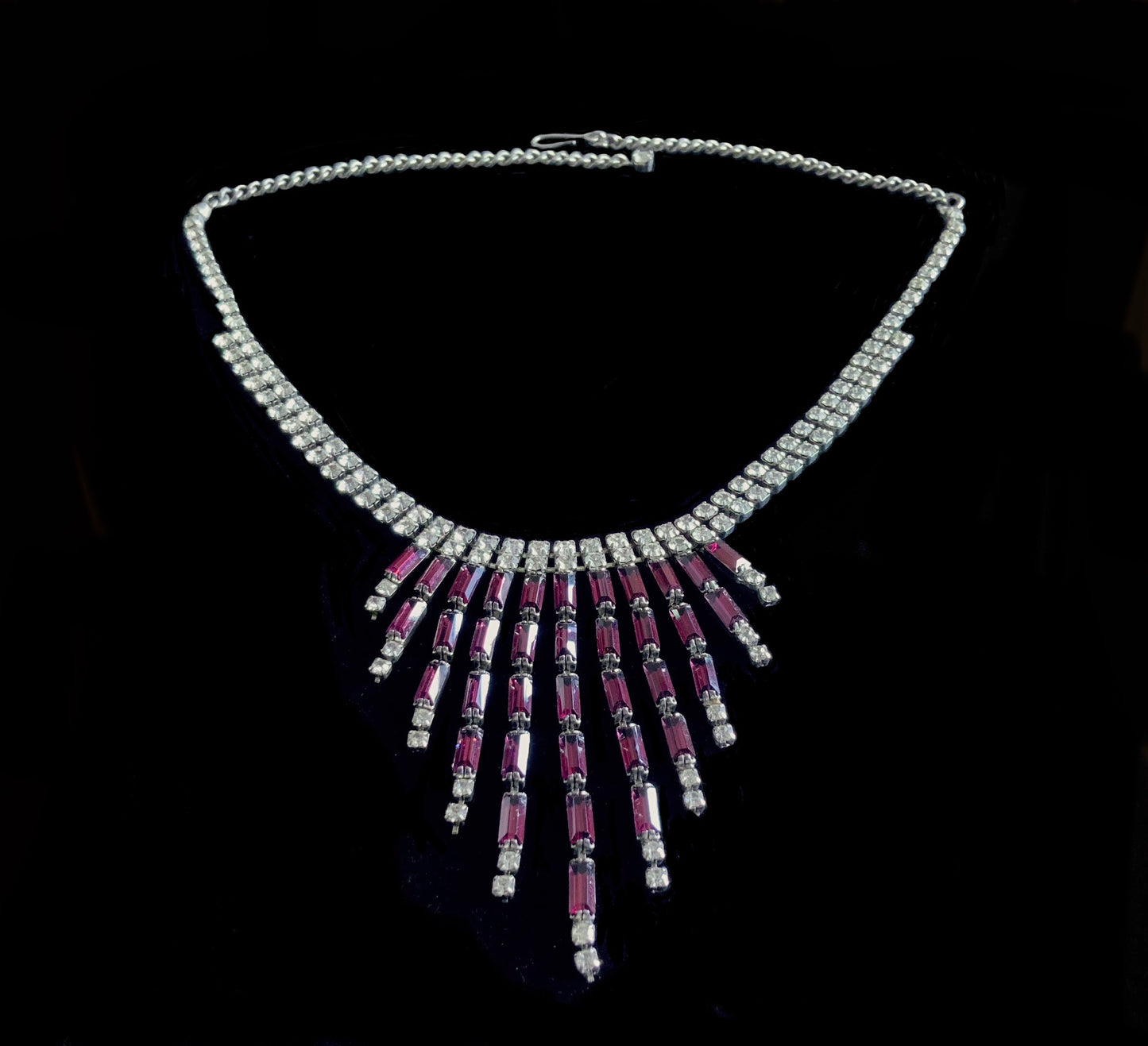 Diamante Sparkly Waterfall Necklace  38 - 45cm Adjustable
