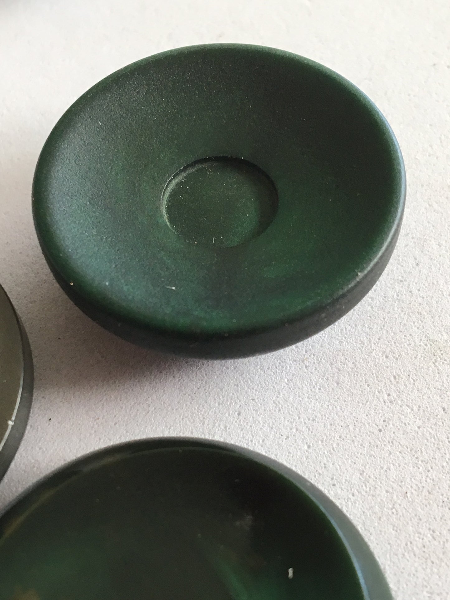 Vintage Green Coloured Plastic Coat Jacket Buttons x 4
